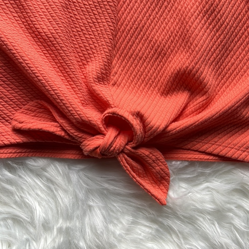 Ruby Rd. Tie Front Knit Ottoman Top - Picture 5 of 8